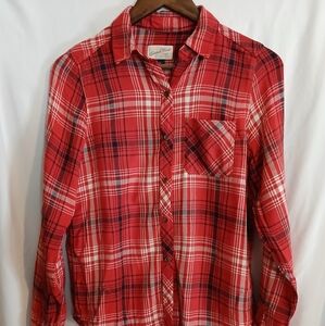 Universal Thread Red and Black Plaid Shirt